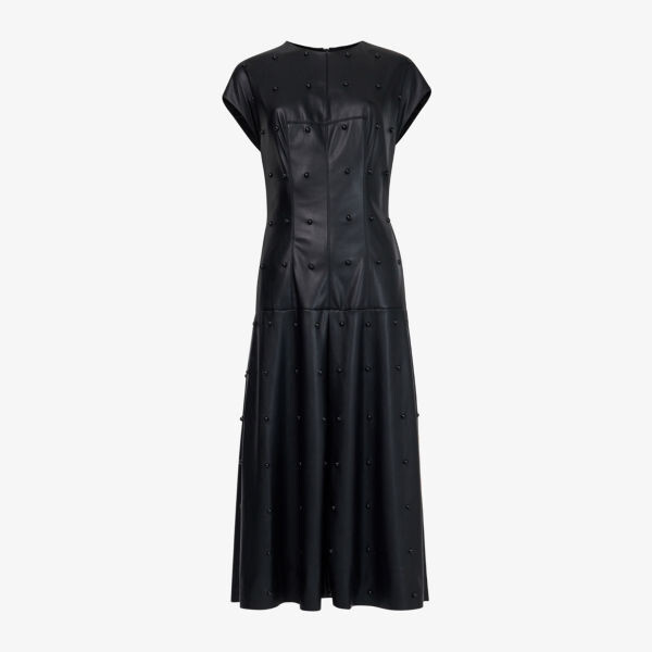Длинное платье из искусственной кожи с расклешенным подолом, украшенное заклепками Leem, черный
Длинное платье из искусственной кожи с расклешенным подолом, украшенное заклепками Leem, черный