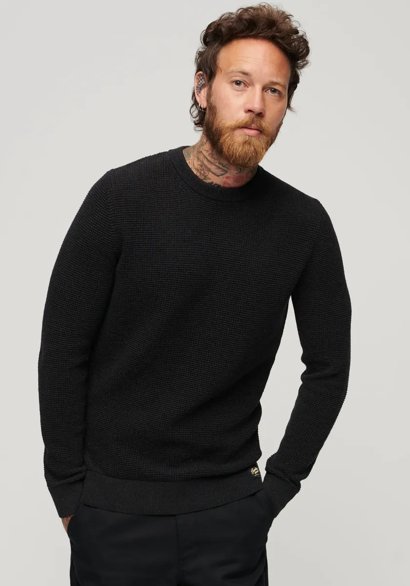 Вязаный свитер Superdry "TEXTURED CREW KNIT JUMPER" со структурированным вафельным узором, черный
Вязаный свитер Superdry "TEXTURED CREW KNIT JUMPER" со структурированным вафельным узором, черный