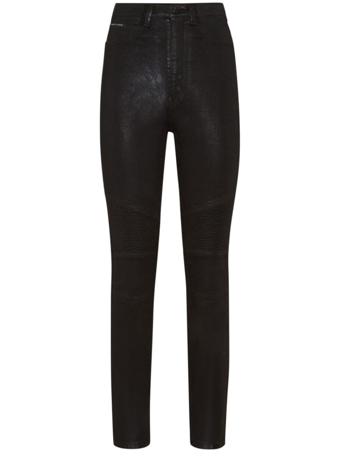 Джинсы с завышенной талией и нашивкой-логотипом Philipp Plein, черный 
Джинсы с завышенной талией и нашивкой-логотипом Philipp Plein, черный