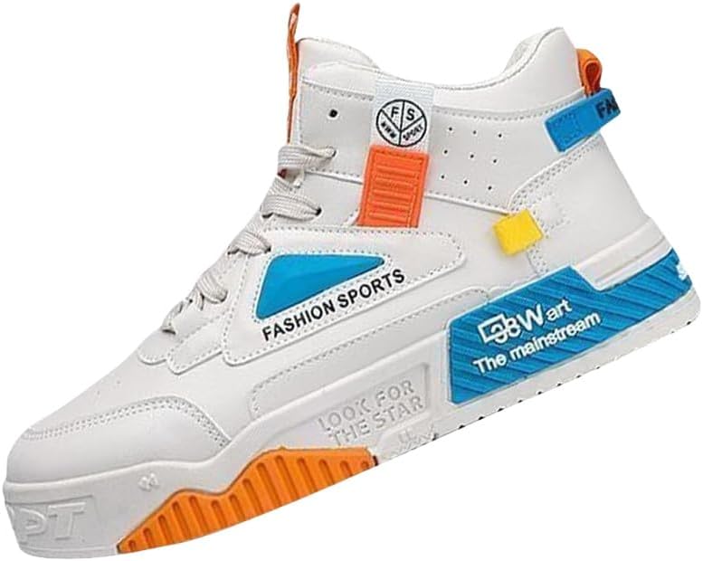 Мужские высокие кеды для скейтборда - модные с контрастной цветовой гаммой, нескользящие шнурованные кроссовки для активного отдыха на улице Fusecottc, бежевый
Мужские высокие кеды для скейтборда - модные с контрастной цветовой гаммой, нескользящие шнурованные кроссовки для активного отдыха на улице Fusecottc, бежевый