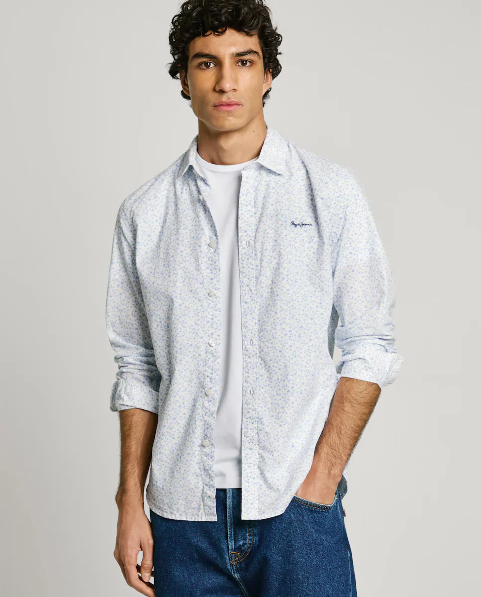 Мужская рубашка прямого кроя с цветочным принтом Pepe Jeans, белый
Мужская рубашка прямого кроя с цветочным принтом Pepe Jeans, белый