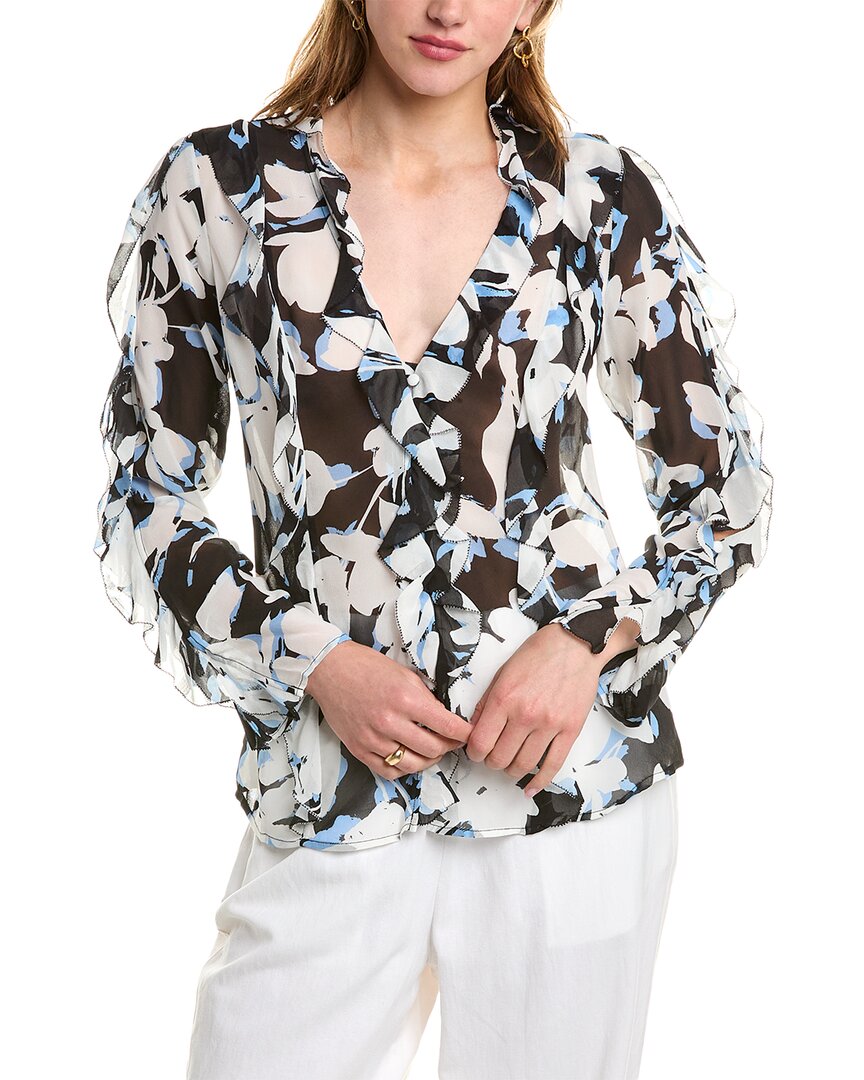 Топ из шелка с косыми оборками от Nicholas Amira, черный
Топ из шелка с косыми оборками от Nicholas Amira, черный