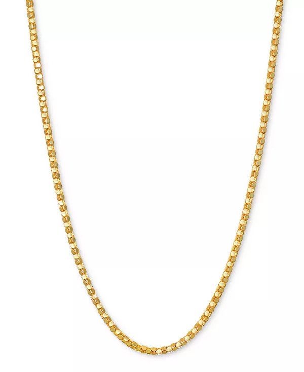 Ожерелье из 14-каратного золота, цепочка «попкорн» с бриллиантами длиной 16 дюймов (1-5/8 мм) Italian Gold, gold
Ожерелье из 14-каратного золота, цепочка «попкорн» с бриллиантами длиной 16 дюймов (1-5/8 мм) Italian Gold, gold