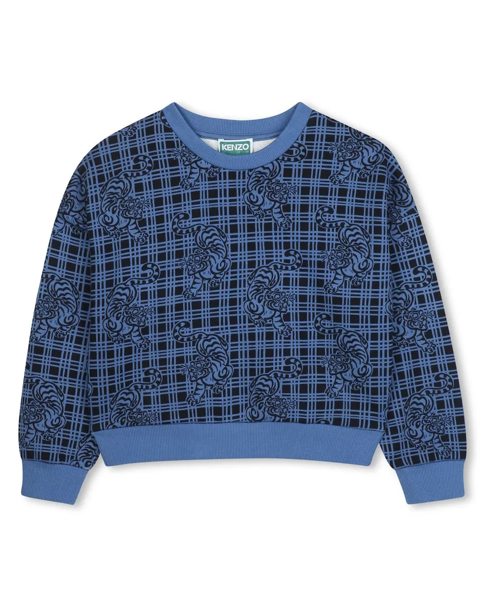 Хлопковая детская толстовка с принтом Kenzo Kids, синий
Хлопковая детская толстовка с принтом Kenzo Kids, синий