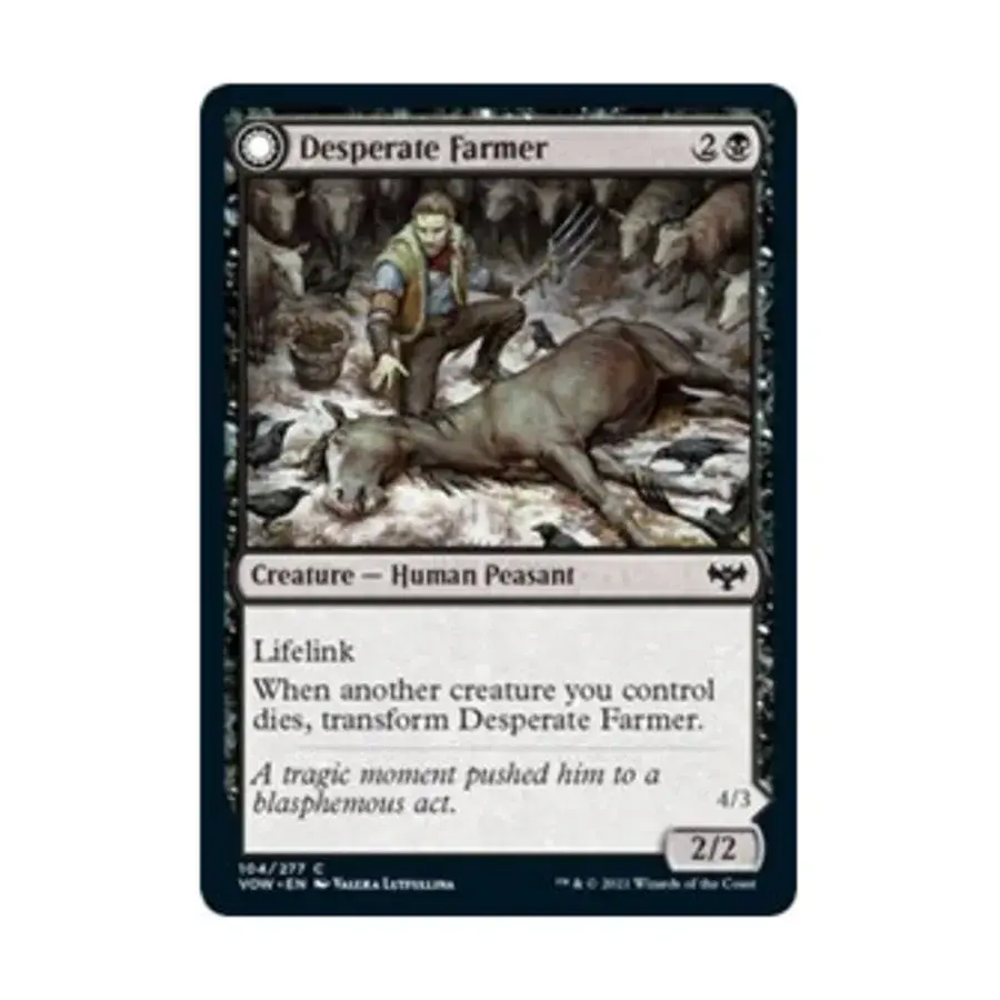 CCG Отчаянный фермер (К), MTG - Innistrad: Crimson Vow
CCG Отчаянный фермер (К), MTG - Innistrad: Crimson Vow