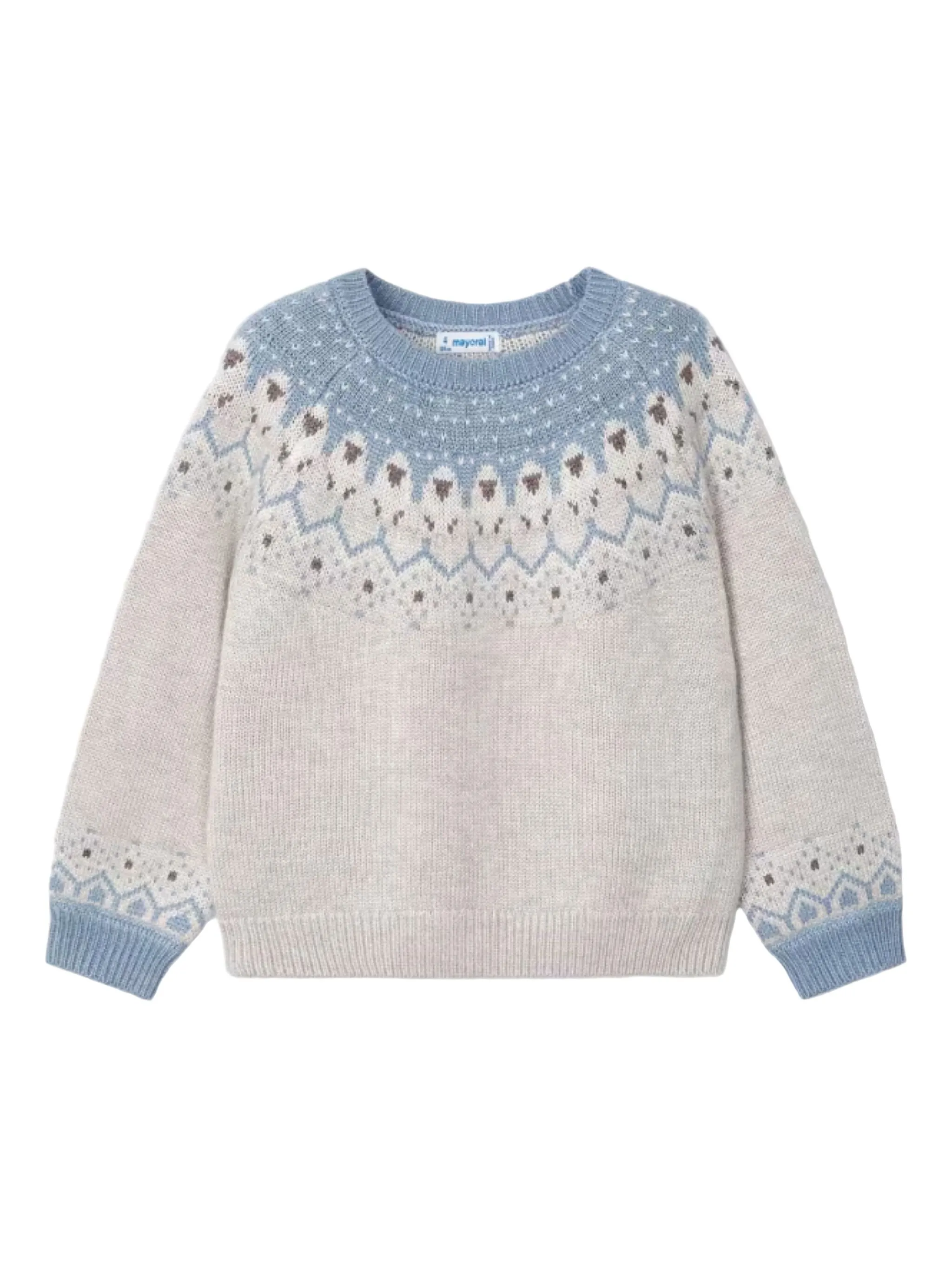 Жаккардовый свитер с узором Mayoral, бежевый
Жаккардовый свитер с узором Mayoral, бежевый