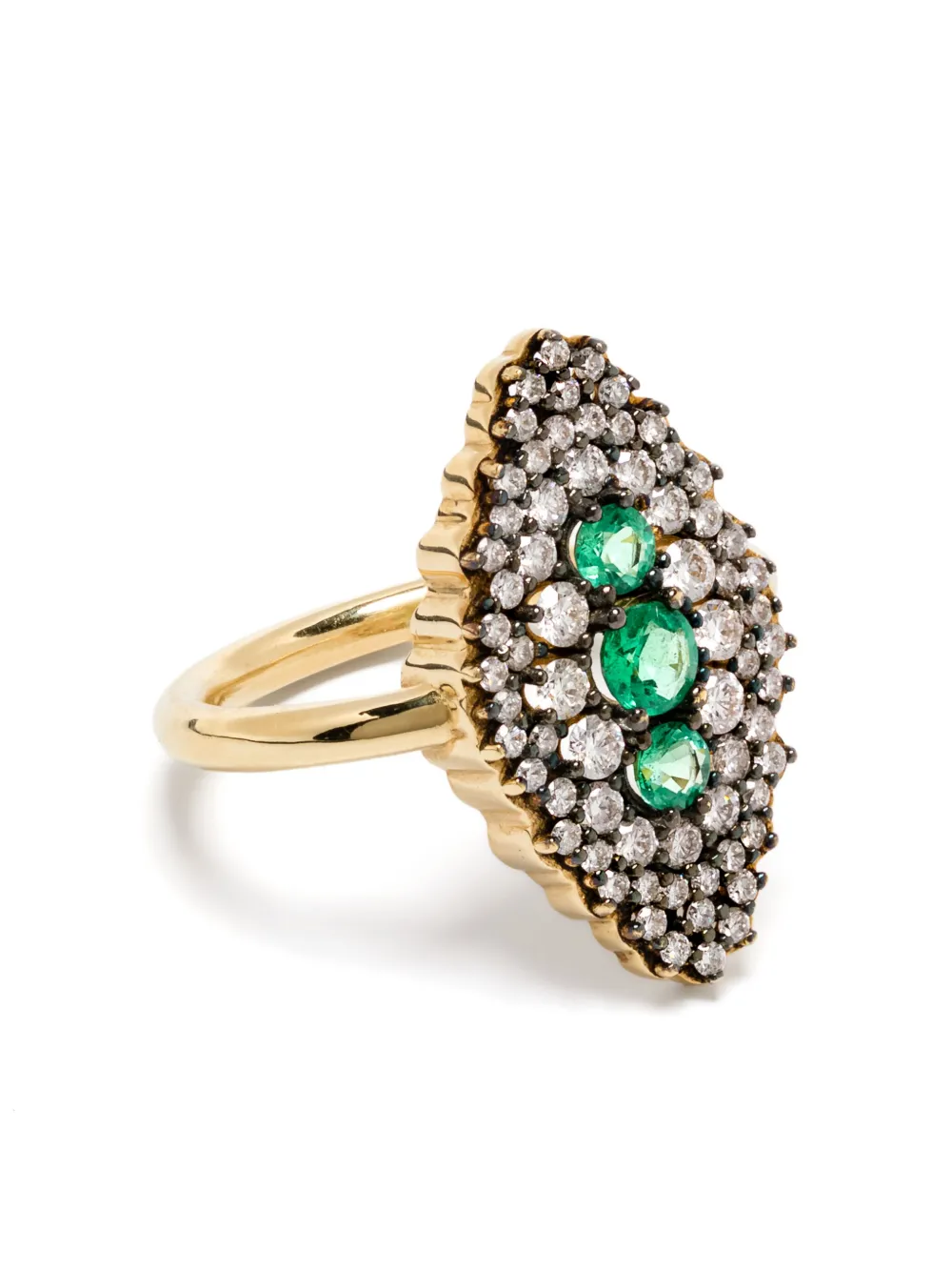 Кольцо Maxi Lanzadera из желтого золота с бриллиантами и изумрудами LEANDRA, золотой
Кольцо Maxi Lanzadera из желтого золота с бриллиантами и изумрудами LEANDRA, золотой