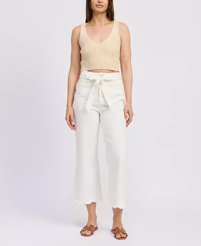 Женские брюки Courtney с фестончатым подолом En Saison, белый
Женские брюки Courtney с фестончатым подолом En Saison, белый