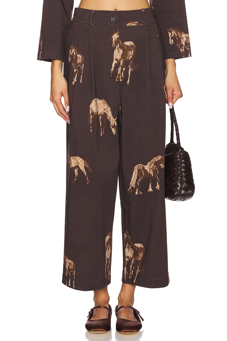 Широкие брюки Milkwhite, brown horses
Широкие брюки Milkwhite, brown horses