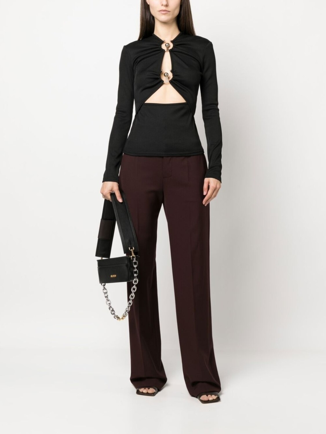 Christopher Esber топ с длинными рукавами и вырезами, черный
Christopher Esber топ с длинными рукавами и вырезами, черный