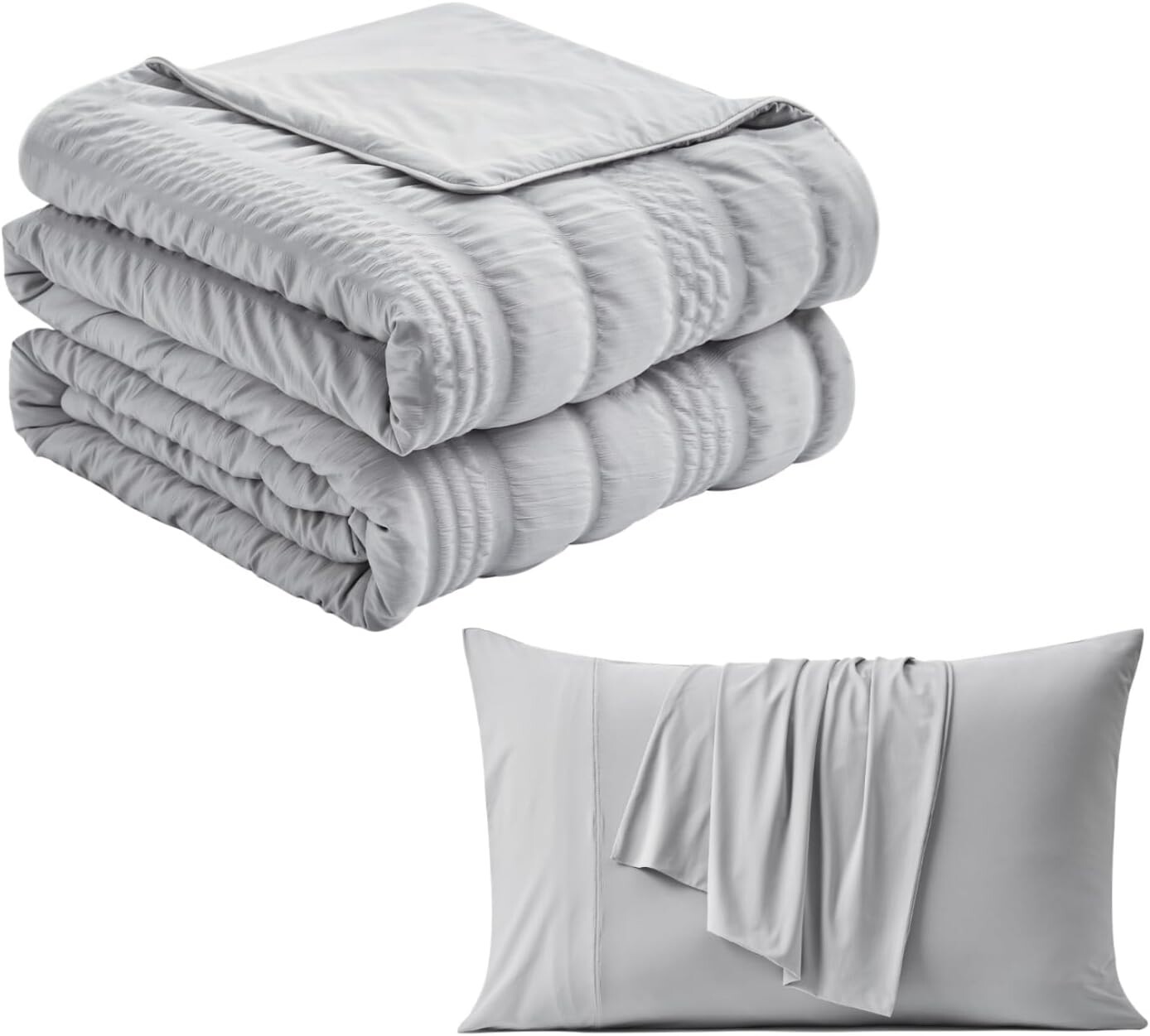 Охлаждающее одеяло Cozy Bliss Seersucker Light Gery 60*90 дюймов и охлаждающие наволочки 20*26 дюймов
Охлаждающее одеяло Cozy Bliss Seersucker Light Gery 60*90 дюймов и охлаждающие наволочки 20*26 дюймов