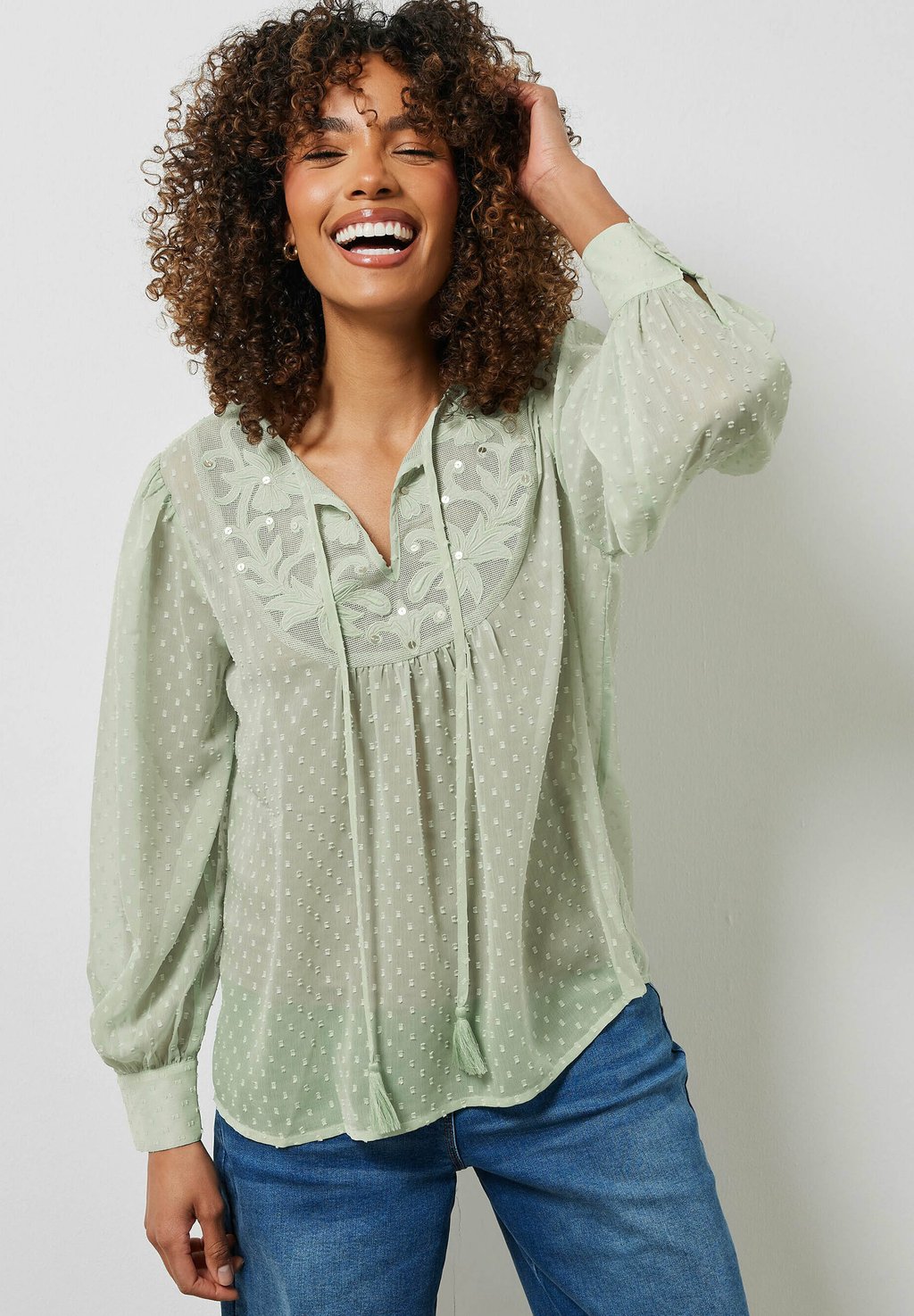 Блуза M&Co, светло-зеленый
Блуза M&Co, светло-зеленый