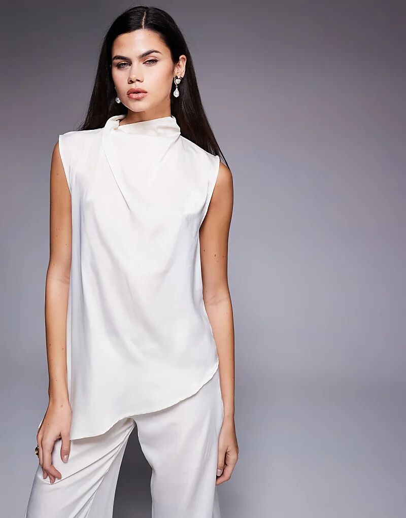 Топ ASOS DESIGN с атласной драпировкой и шарфом кремового цвета
Топ ASOS DESIGN с атласной драпировкой и шарфом кремового цвета