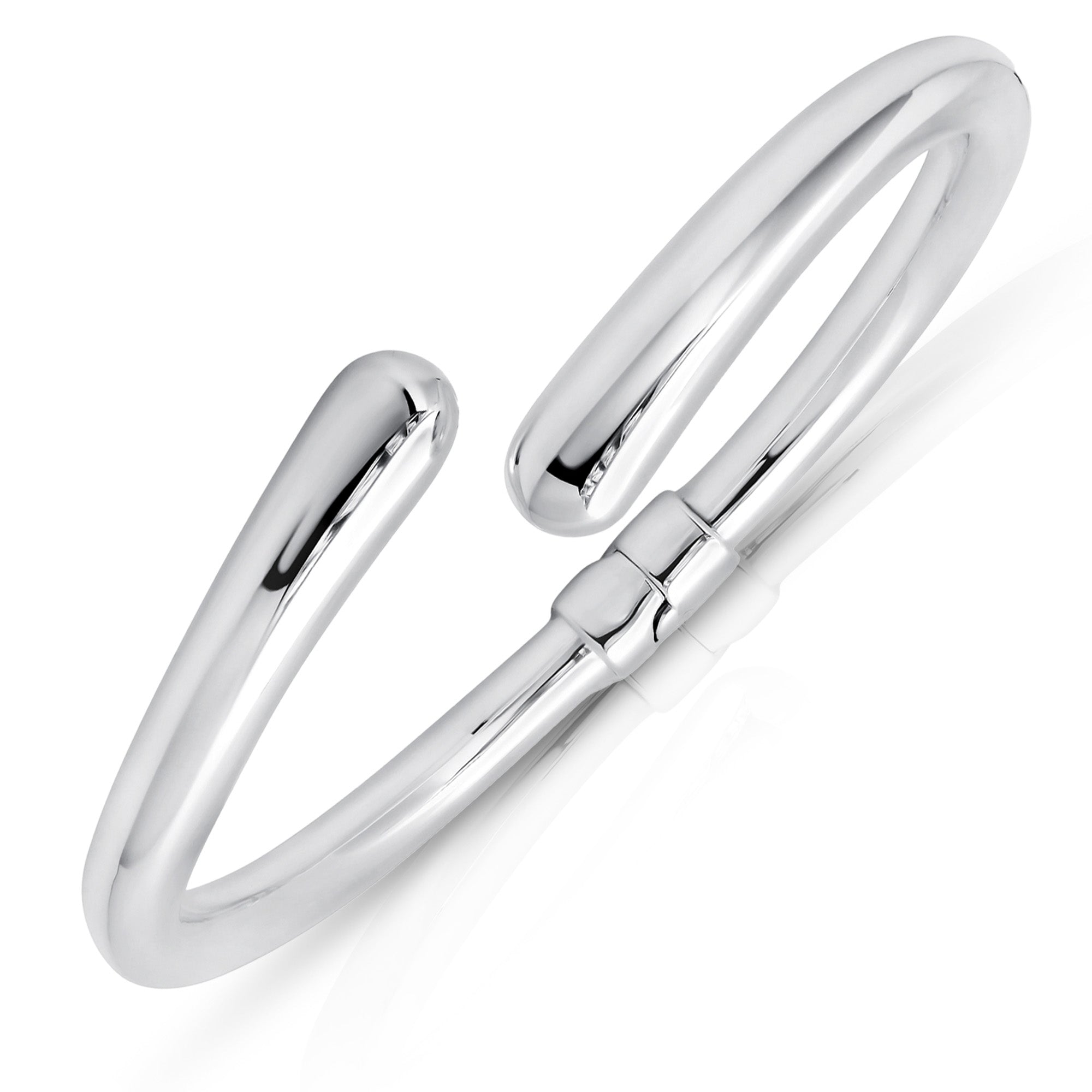 Браслет из полированного стерлингового серебра с шарнирной застежкой Maxcolor, серебряный
Браслет из полированного стерлингового серебра с шарнирной застежкой Maxcolor, серебряный