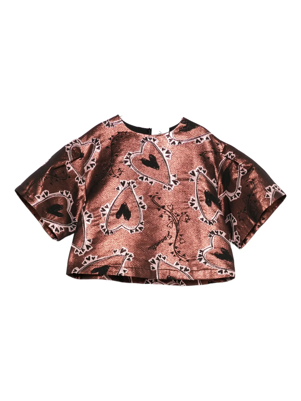 Блузка с жаккардовым узором в виде сердец Simonetta, красный
Блузка с жаккардовым узором в виде сердец Simonetta, красный