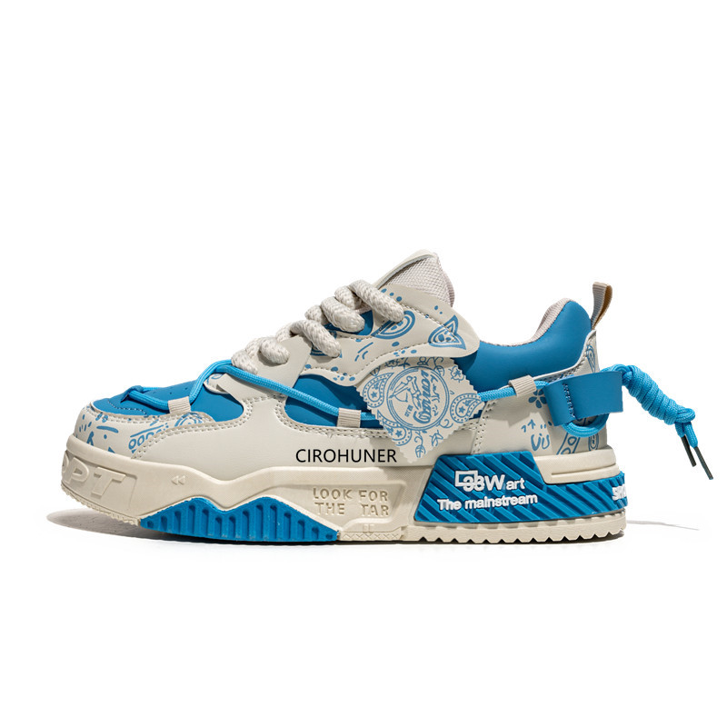 CIROHUNER Мужские низкие скейтерские кеды синие, цвет Blue
CIROHUNER Мужские низкие скейтерские кеды синие, цвет Blue