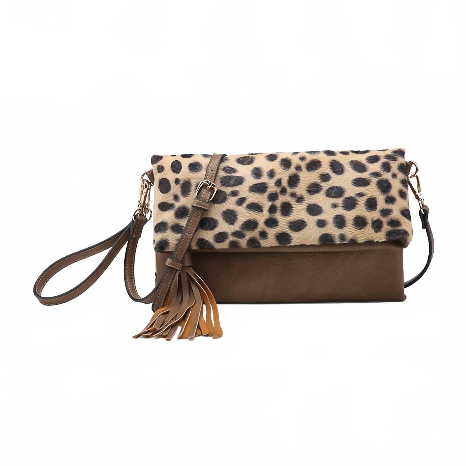 Женская сумка-клатч через плечо с аппликацией в стиле аппалуза и кисточками, цвет бежевый Jen & Co.
Женская сумка-клатч через плечо с аппликацией в стиле аппалуза и кисточками, цвет бежевый Jen & Co.