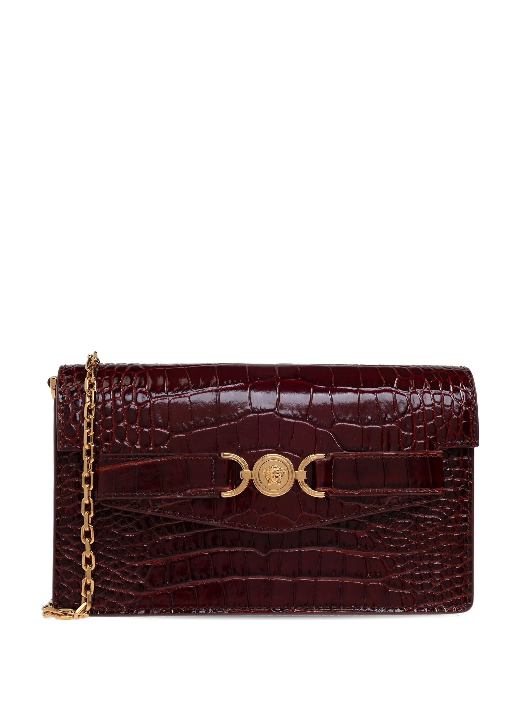 Мини-клатч Medusa 95 с тиснением под крокодила Versace, красный
Мини-клатч Medusa 95 с тиснением под крокодила Versace, красный