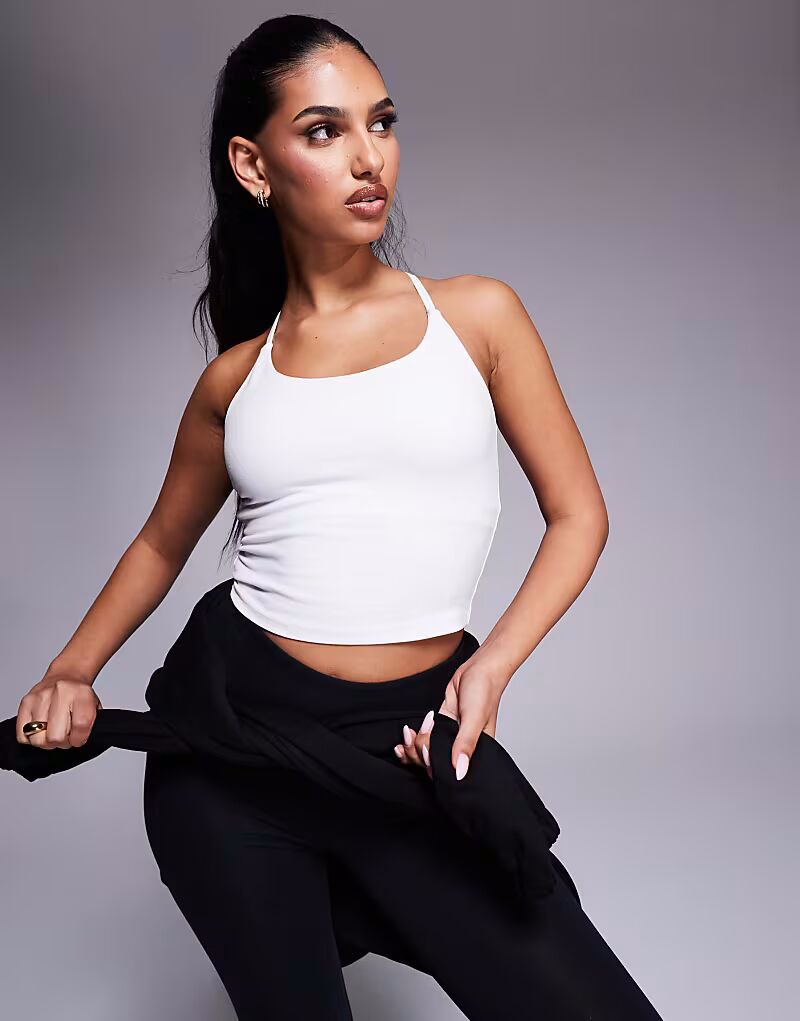 Мягкий топ для йоги с внутренним бюстгальтером и регулируемыми бретелями, белый цвет 4505
Мягкий топ для йоги с внутренним бюстгальтером и регулируемыми бретелями, белый цвет 4505