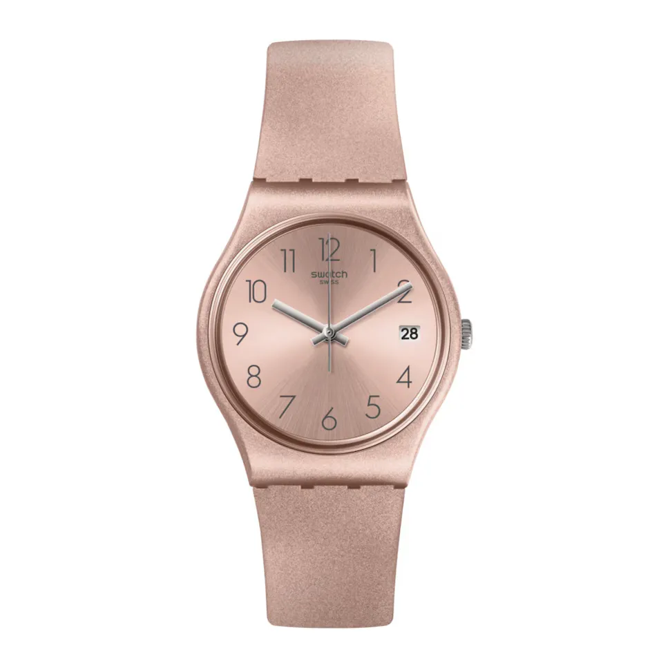 Часы Pinkbaya с розовым силиконовым ремешком Swatch, розовый 
Часы Pinkbaya с розовым силиконовым ремешком Swatch, розовый