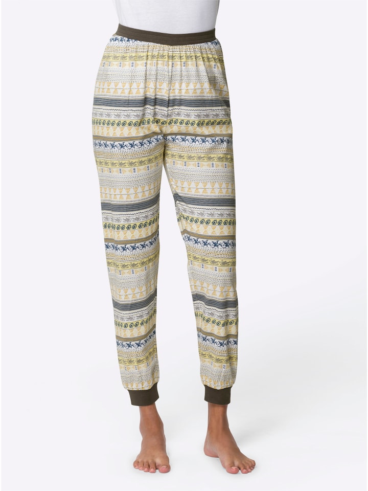 Пижамные брюки в полоску лимонного и серого цвета Sieh an!
Пижамные брюки в полоску лимонного и серого цвета Sieh an!