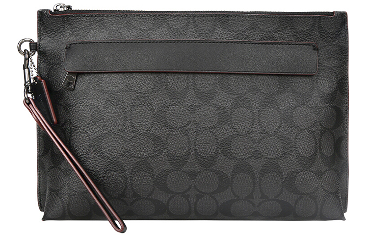 COACH Сумка-клатч из прорезиненной ткани с гладкой кожаной ручкой
COACH Сумка-клатч из прорезиненной ткани с гладкой кожаной ручкой