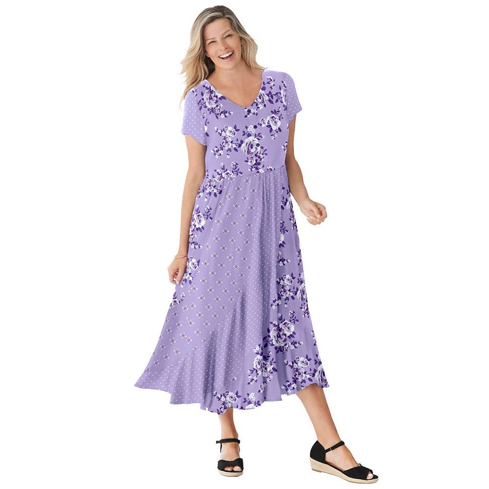 Женщина в женском платье макси с розовым садом больших размеров Woman Within, цвет Soft Iris Pretty Rose
Женщина в женском платье макси с розовым садом больших размеров Woman Within, цвет Soft Iris Pretty Rose