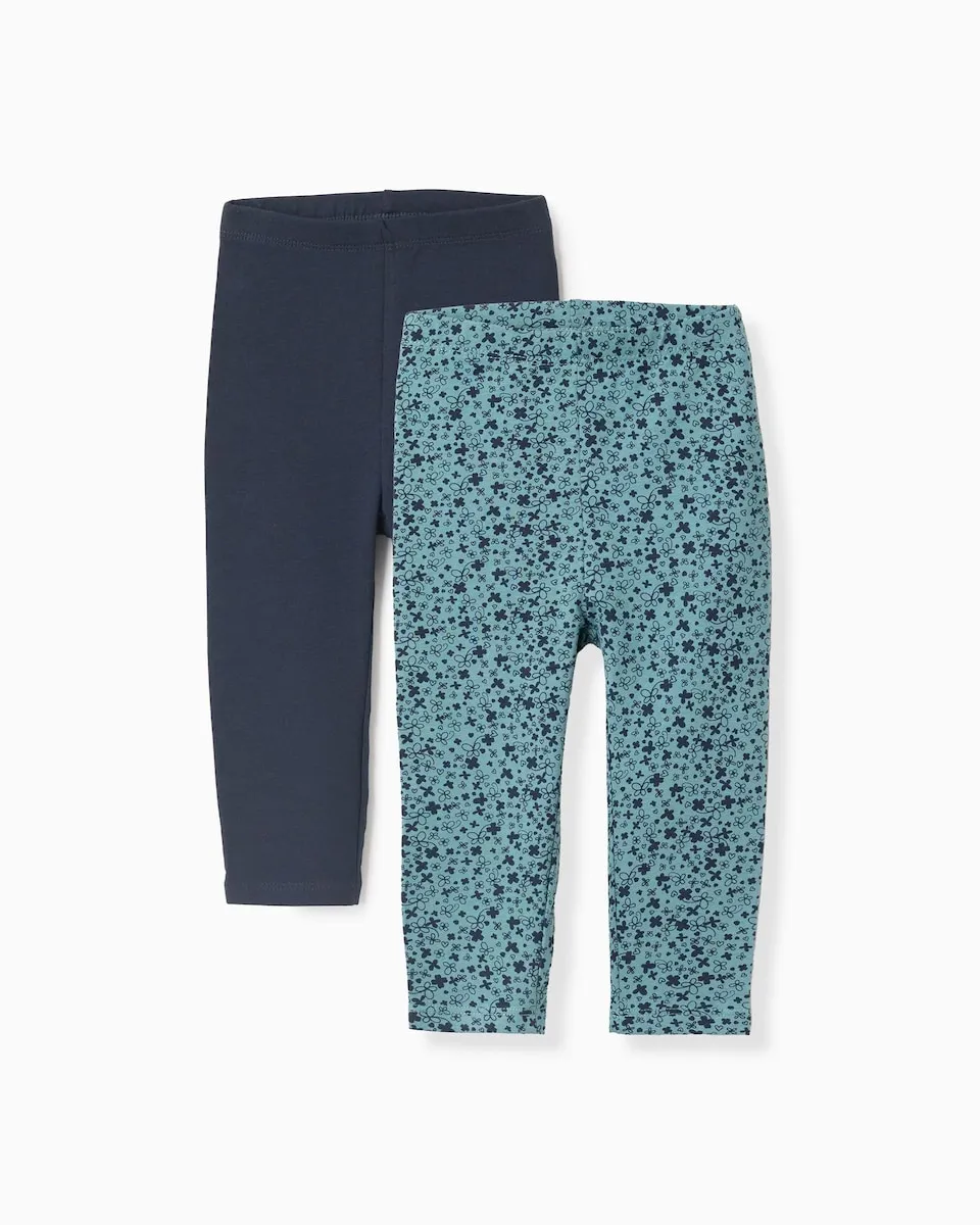 Набор из 2 спортивных штанов для детей с цветочным/однотонным узором на эластичном поясе Zippy, темно-синий
Набор из 2 спортивных штанов для детей с цветочным/однотонным узором на эластичном поясе Zippy, темно-синий