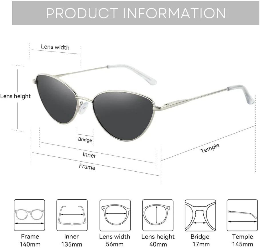Женские винтажные солнцезащитные очки «кошачий глаз» в узкой металлической оправе с поляризованными линзами и защитой от УФ-излучения UV400 VFDHN, 04 Brown Lens
Женские винтажные солнцезащитные очки «кошачий глаз» в узкой металлической оправе с поляризованными линзами и защитой от УФ-излучения UV400 VFDHN, 04 Brown Lens