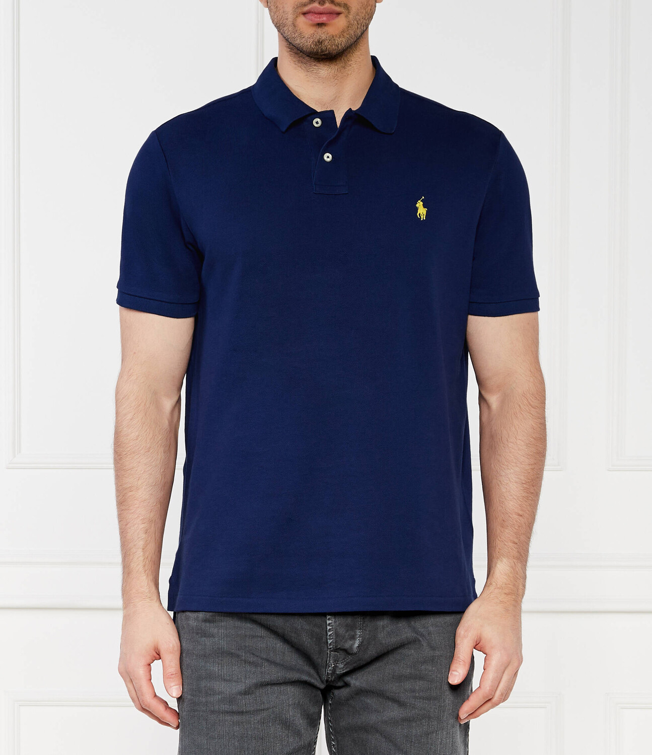 Поло POLO RALPH LAUREN Custom fit, темно-синий 
Поло POLO RALPH LAUREN Custom fit, темно-синий