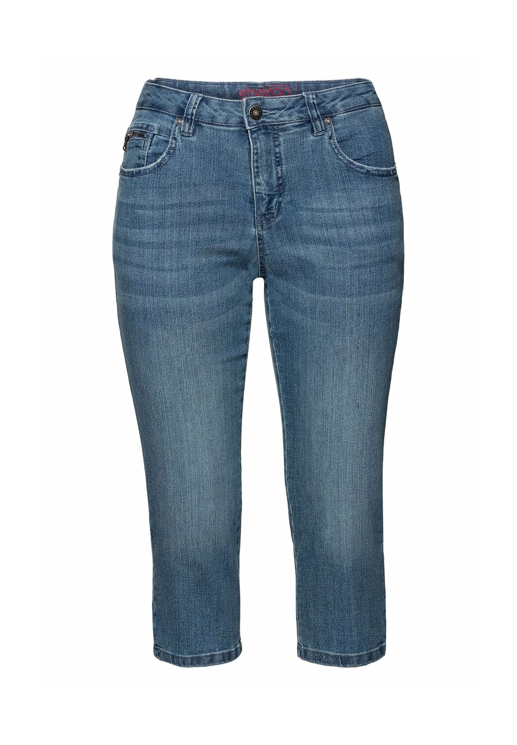 Джинсы-капри с эффектами поношенности Sheego, цвет Light Blue Denim
Джинсы-капри с эффектами поношенности Sheego, цвет Light Blue Denim