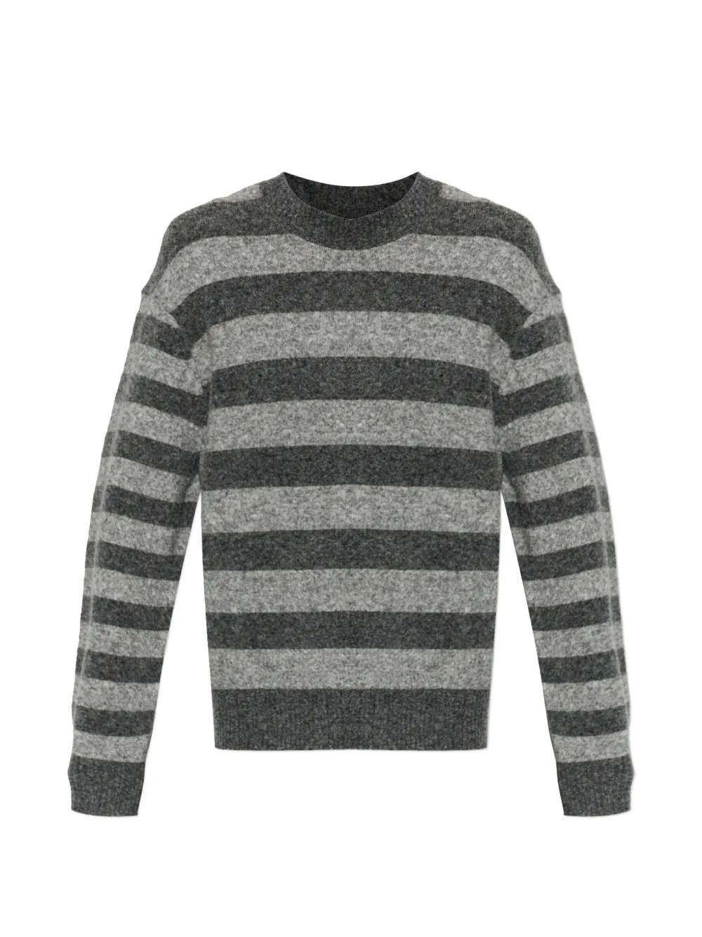Полосатый свитер с круглым вырезом Officine Generale, серый
Полосатый свитер с круглым вырезом Officine Generale, серый