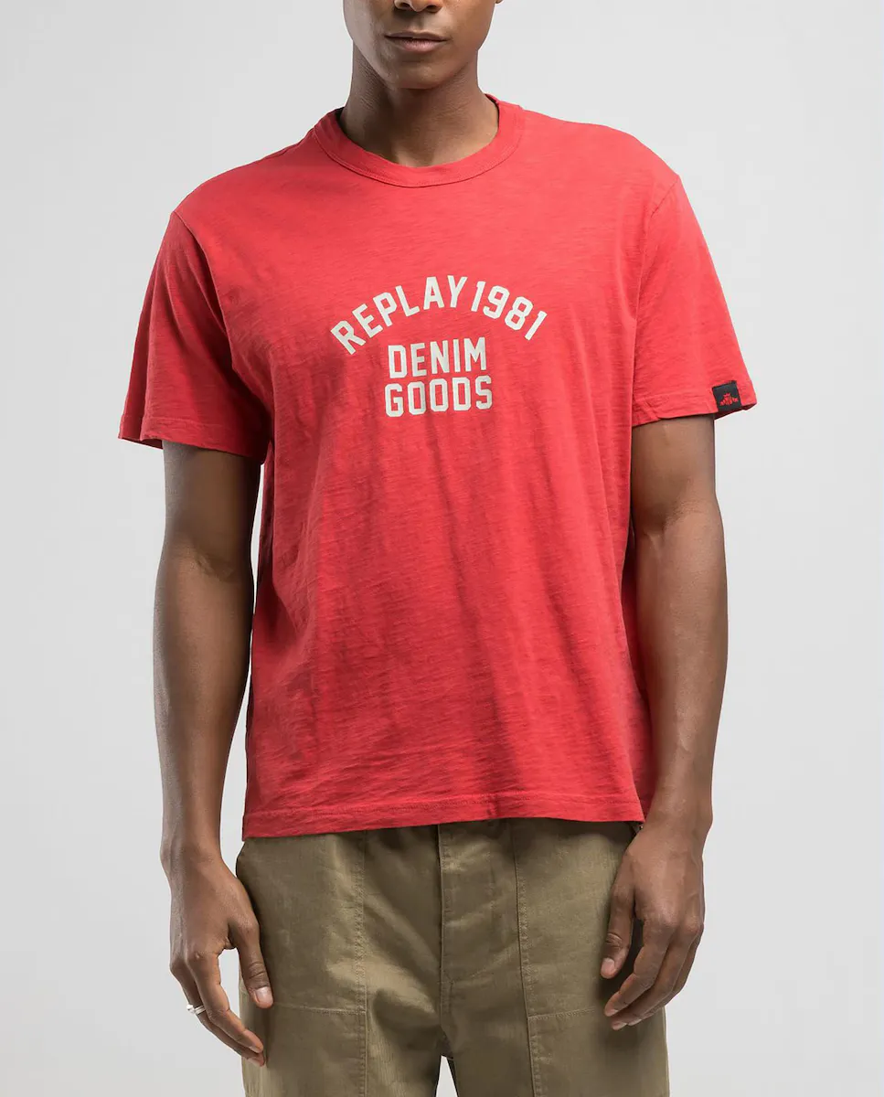 Мужская футболка с коротким рукавом и круглым вырезом Replay, красный
Мужская футболка с коротким рукавом и круглым вырезом Replay, красный