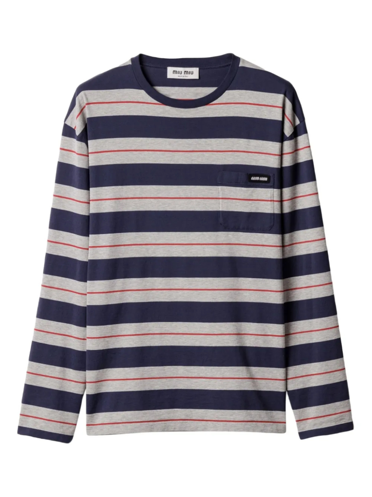 Футболка Miu Miu из хлопка с длинными рукавами, серый
Футболка Miu Miu из хлопка с длинными рукавами, серый