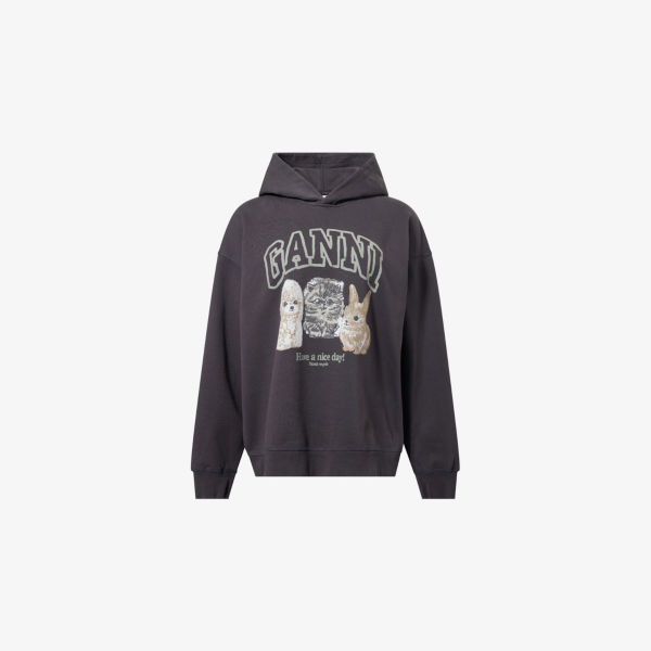 Футболка Ganni с принтом, коричнево-серый
Футболка Ganni с принтом, коричнево-серый