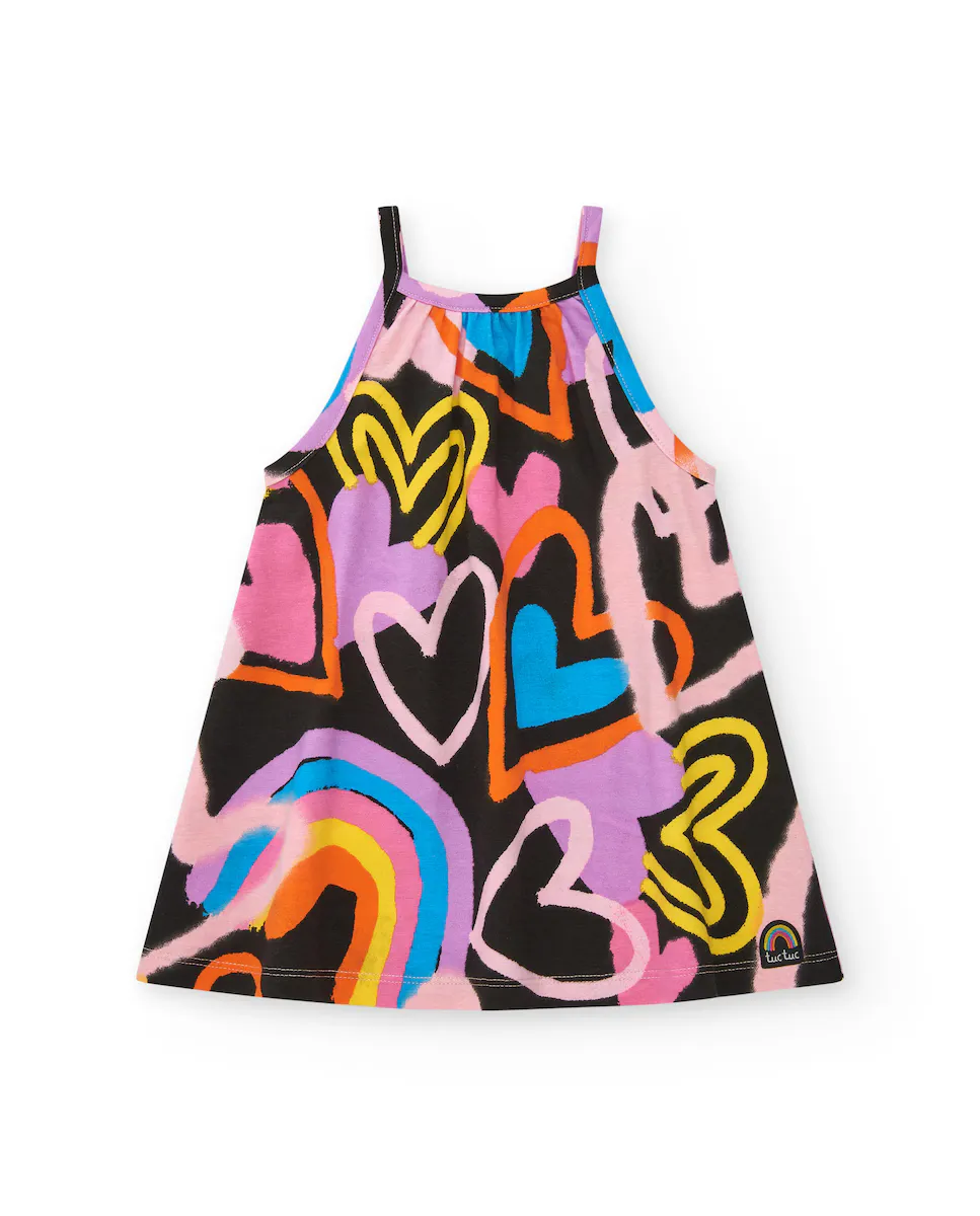 Платье для девочки с принтом и бретелями Tuc tuc, черный
Платье для девочки с принтом и бретелями Tuc tuc, черный
