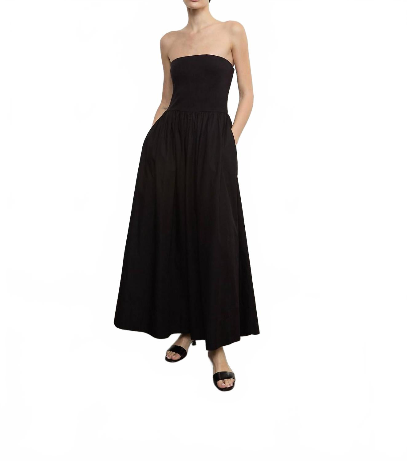 Платье без бретелек из хлопка Resort черного цвета Enza Costa, черный
Платье без бретелек из хлопка Resort черного цвета Enza Costa, черный