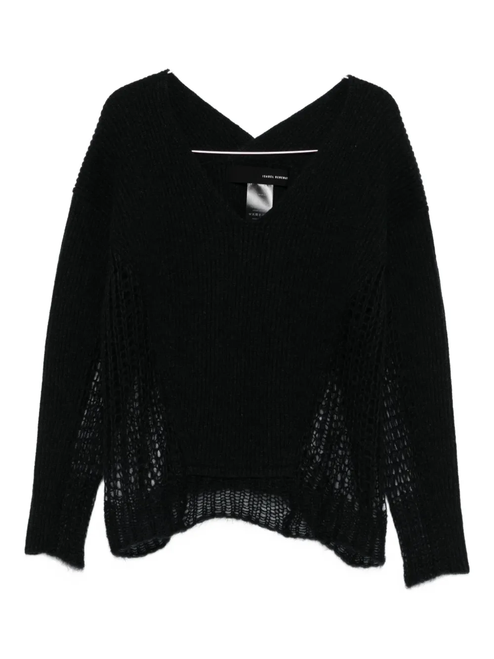 Свитер открытой вязки с V-образным вырезом Isabel Benenato, черный
Свитер открытой вязки с V-образным вырезом Isabel Benenato, черный
