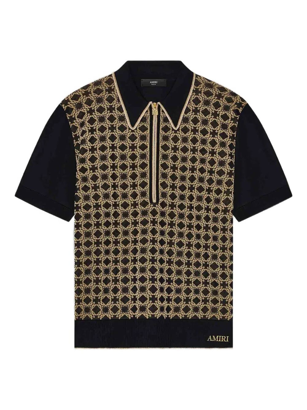 Ребристая футболка с молнией Amiri, черный
Ребристая футболка с молнией Amiri, черный