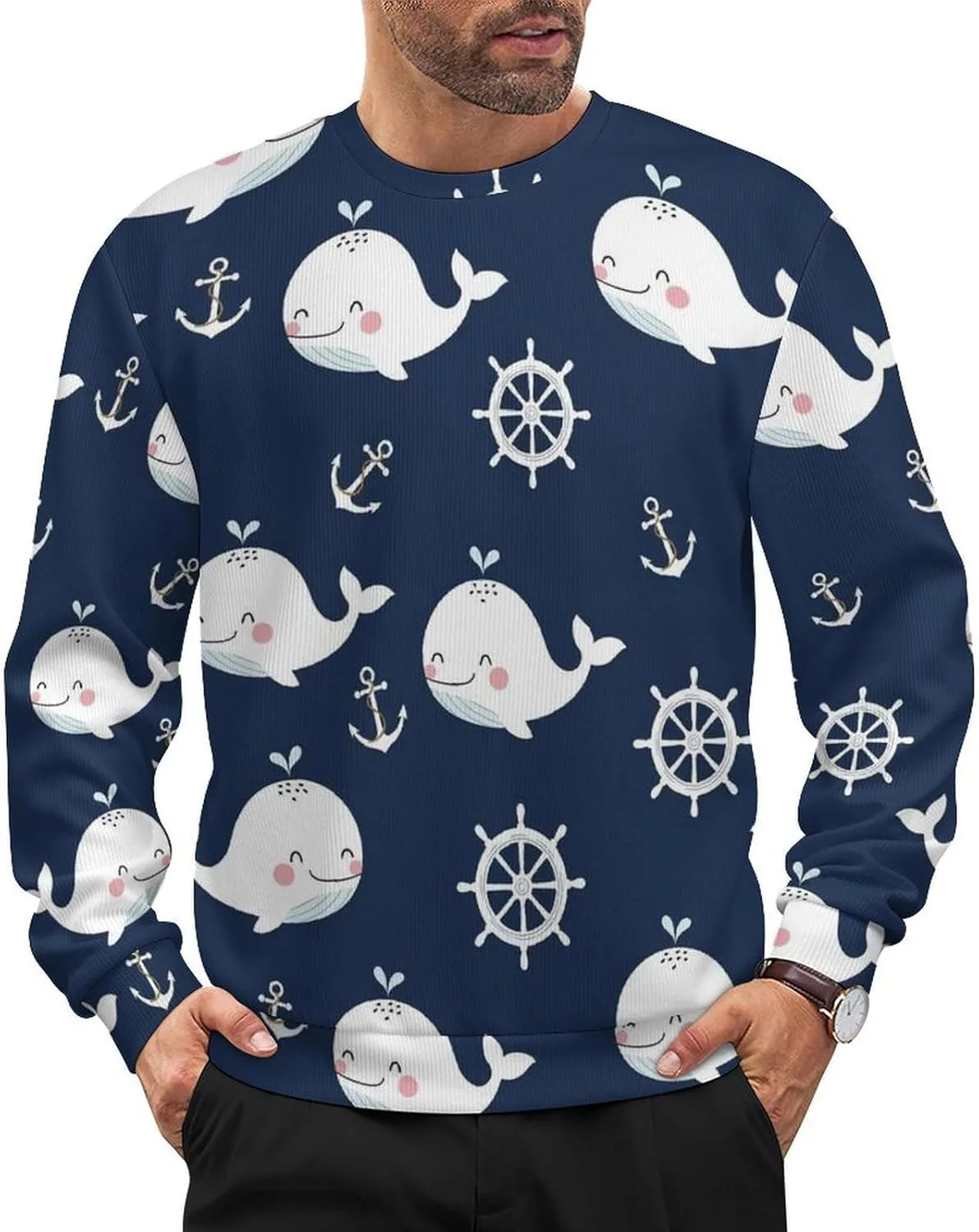 Мужской свитер с длинным рукавом и круглым вырезом LITPUZC
Мужской свитер с длинным рукавом и круглым вырезом LITPUZC