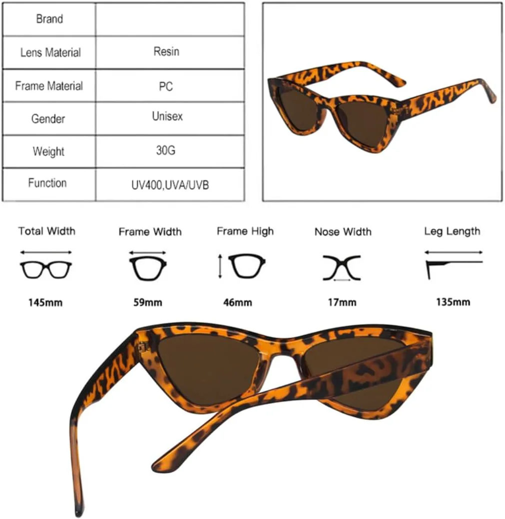 Модные солнцезащитные очки «кошачий глаз» с леопардовым принтом для женщин, ретро-оправа, мужские солнцезащитные очки с защитой от УФ-излучения UV400 UUPTTPL, Tea
Модные солнцезащитные очки «кошачий глаз» с леопардовым принтом для женщин, ретро-оправа, мужские солнцезащитные очки с защитой от УФ-излучения UV400 UUPTTPL, Tea