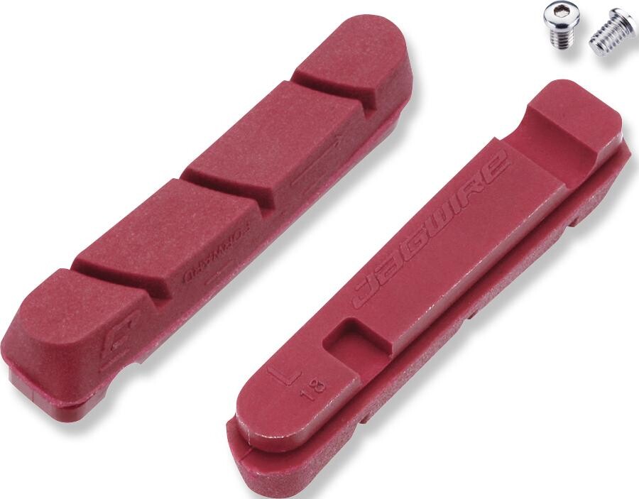 Вставки для мокрых тормозных колодок Road Pro Jagwire, красный 
Вставки для мокрых тормозных колодок Road Pro Jagwire, красный