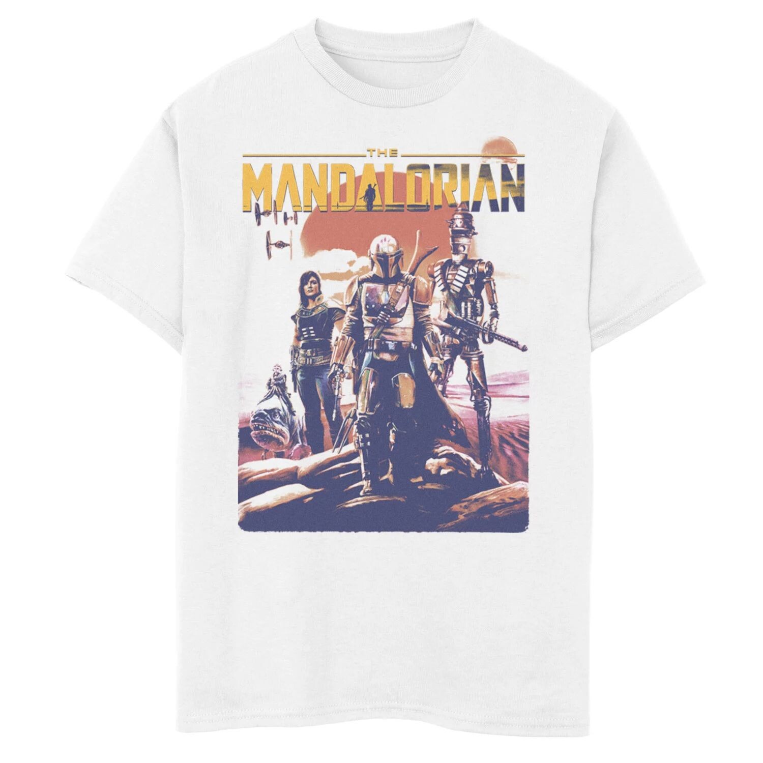 Футболка с рисунком заката для мальчиков 8–20 лет «Звёздные войны: Мандалорская групповая съемка» Star Wars
Футболка с рисунком заката для мальчиков 8–20 лет «Звёздные войны: Мандалорская групповая съемка» Star Wars
