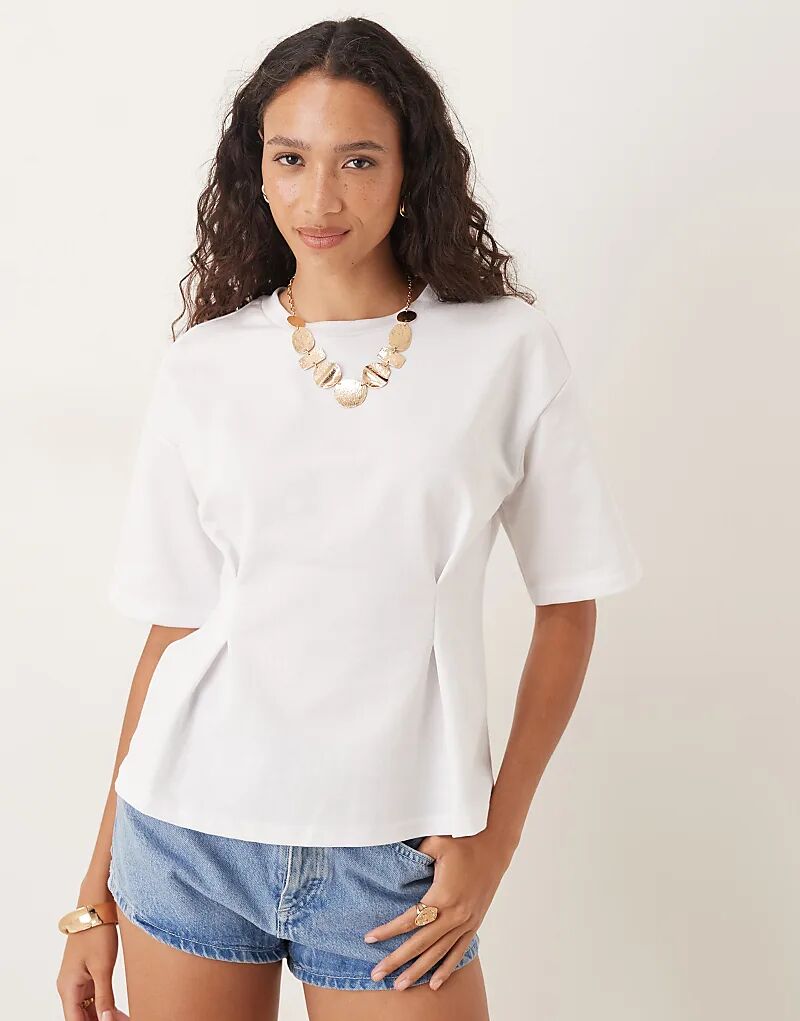 Футболка Pieces из джерси с присборенной талией белого цвета
Футболка Pieces из джерси с присборенной талией белого цвета