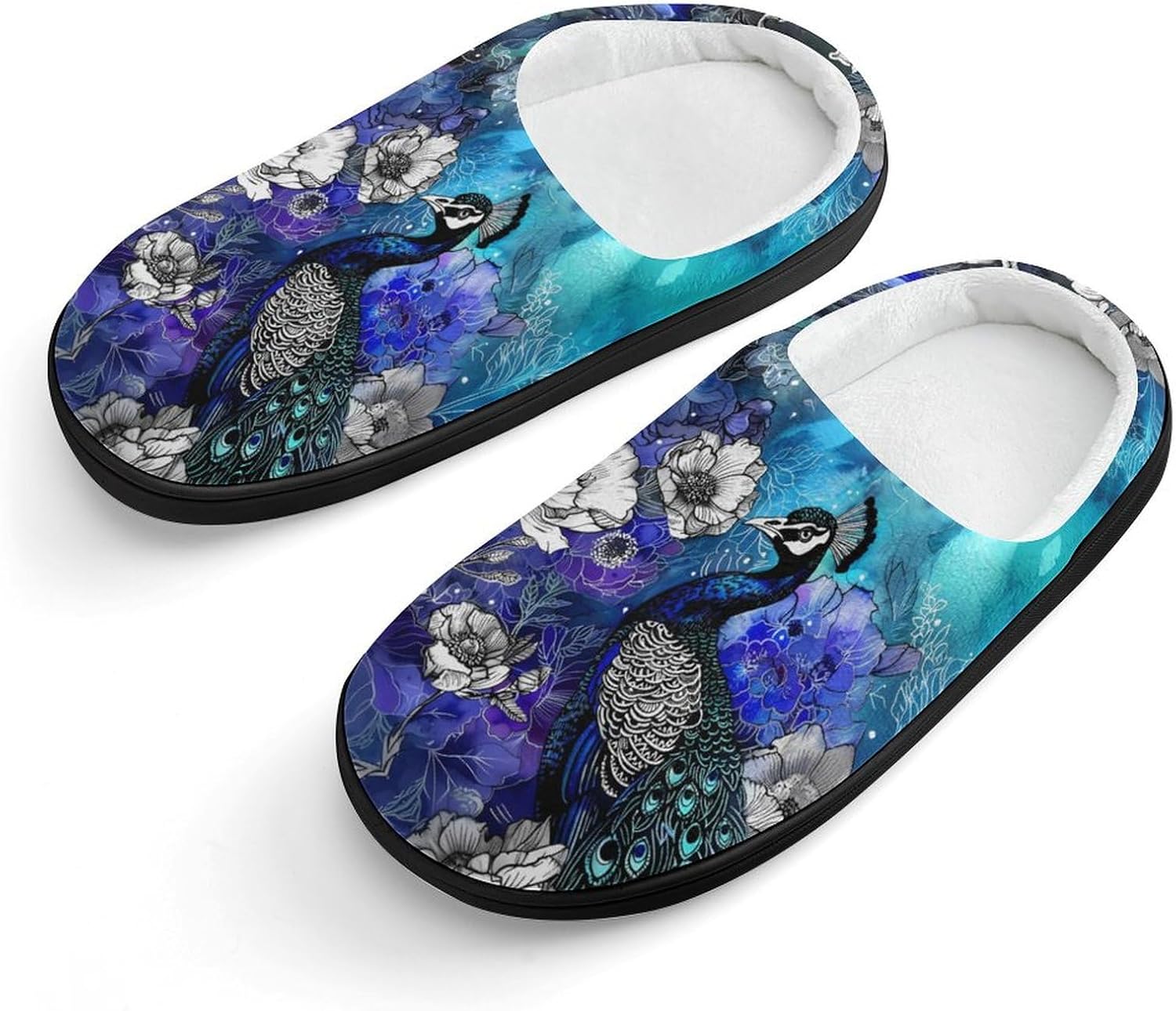 Милые хлопковые тапочки с павлином и цветами, противоскользящие домашние тапочки с принтом для дома и улицы Generic, черный
Милые хлопковые тапочки с павлином и цветами, противоскользящие домашние тапочки с принтом для дома и улицы Generic, черный