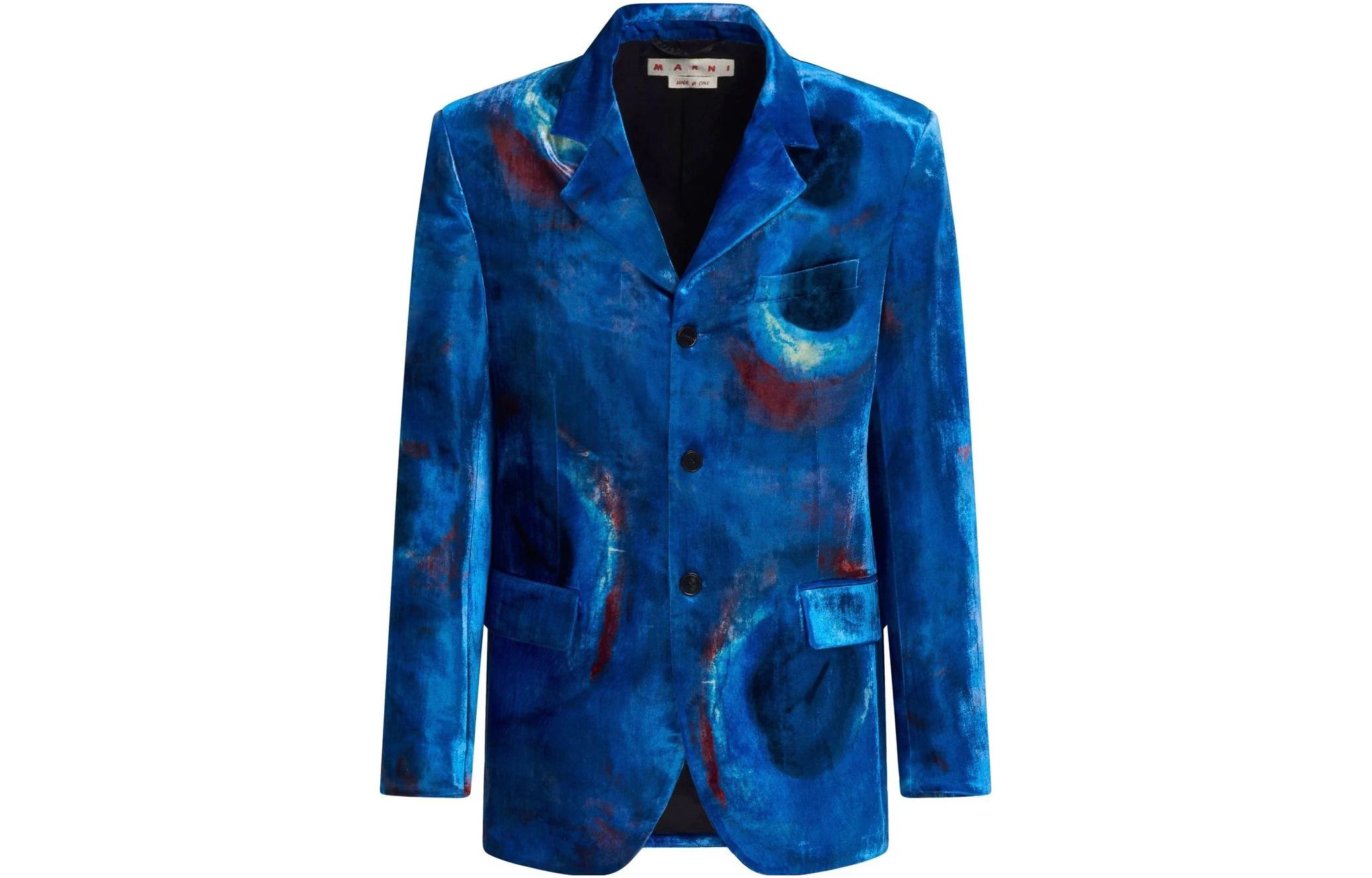 Живописный принт Однобортный Блейзер MARNI, Синий
Живописный принт Однобортный Блейзер MARNI, Синий