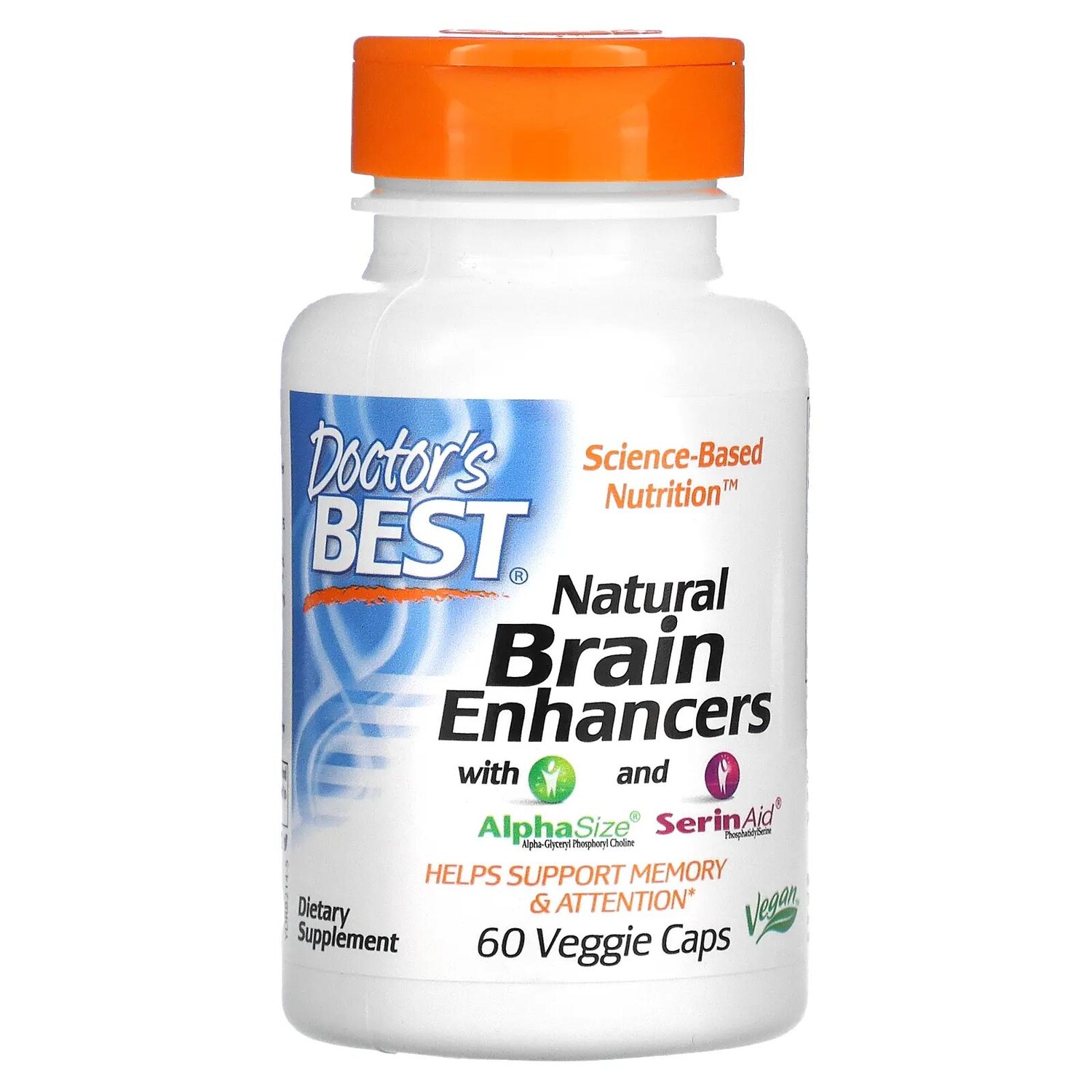 Doctor's Best Natural Brain Enhancers wtih AlphaSize and SerinAid 60 Veggie Caps
Doctor's Best Natural Brain Enhancers wtih AlphaSize and SerinAid 60 Veggie Caps
