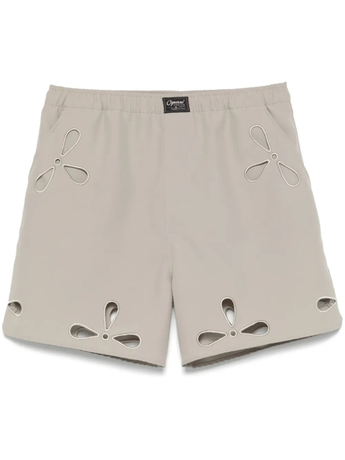 Шорты Coperni с вышитыми лепестками и вырезами, нейтральный 
Шорты Coperni с вышитыми лепестками и вырезами, нейтральный