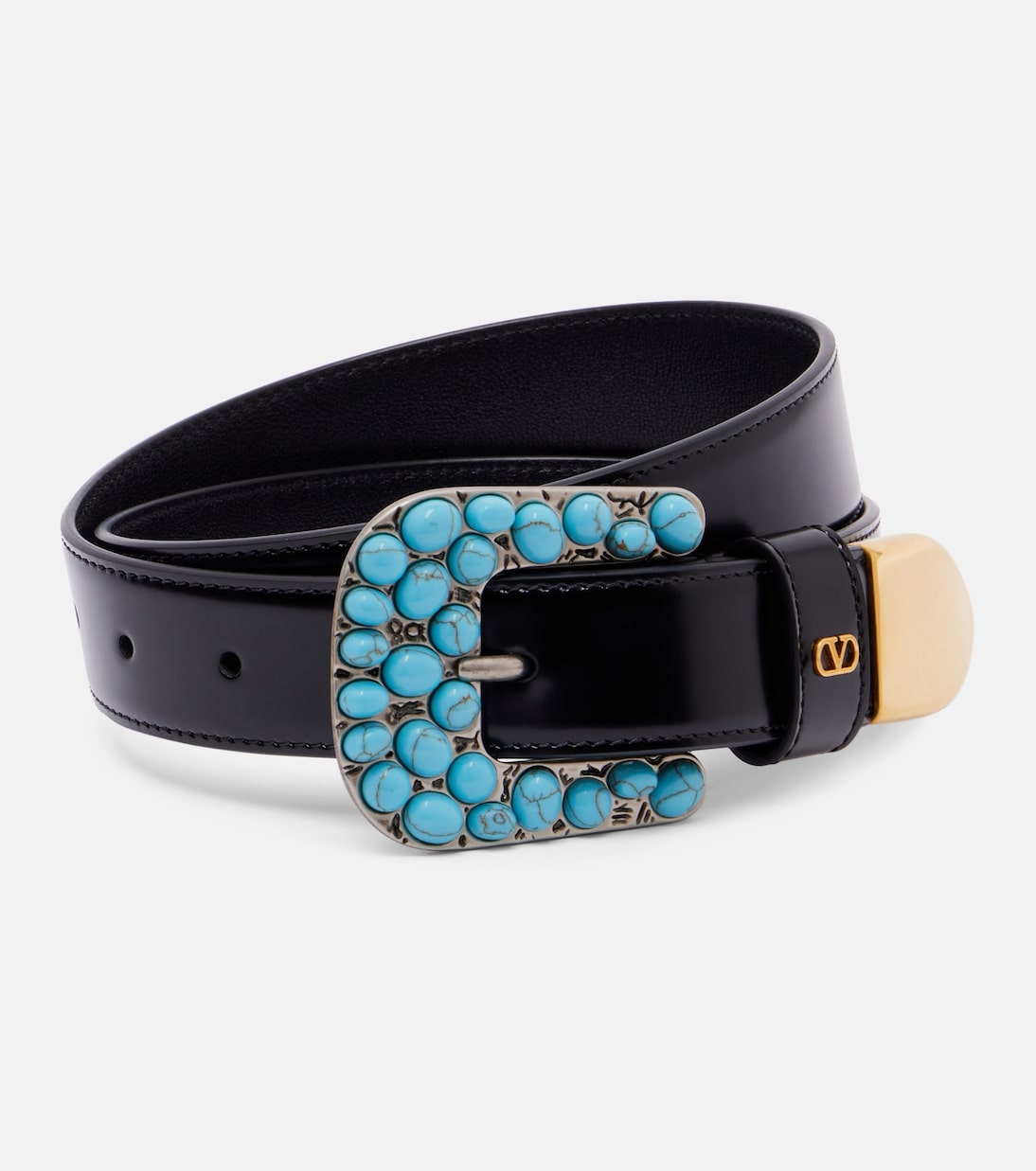 Кожаный ремень с декоративным логотипом VLogo Valentino Garavani, черный
Кожаный ремень с декоративным логотипом VLogo Valentino Garavani, черный