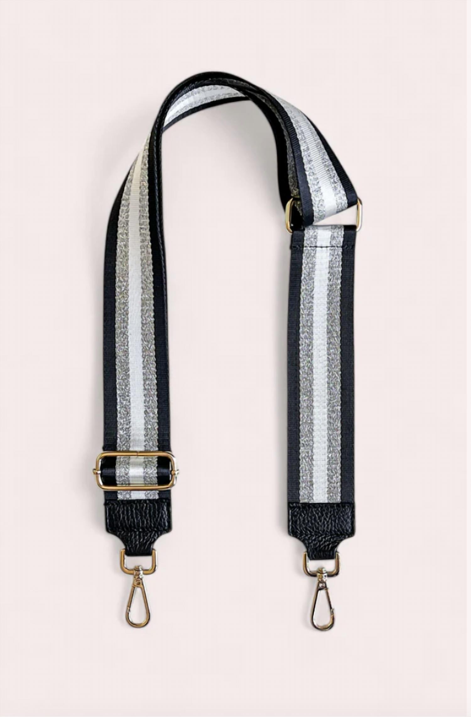 Черный ремешок для сумки с металлическими полосками Debbie Katz
Черный ремешок для сумки с металлическими полосками Debbie Katz